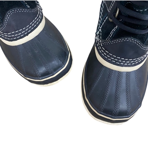 SOREL Joan of Arctic Black Suede Snow Boots with Faux Fur - Picture 5 of 11